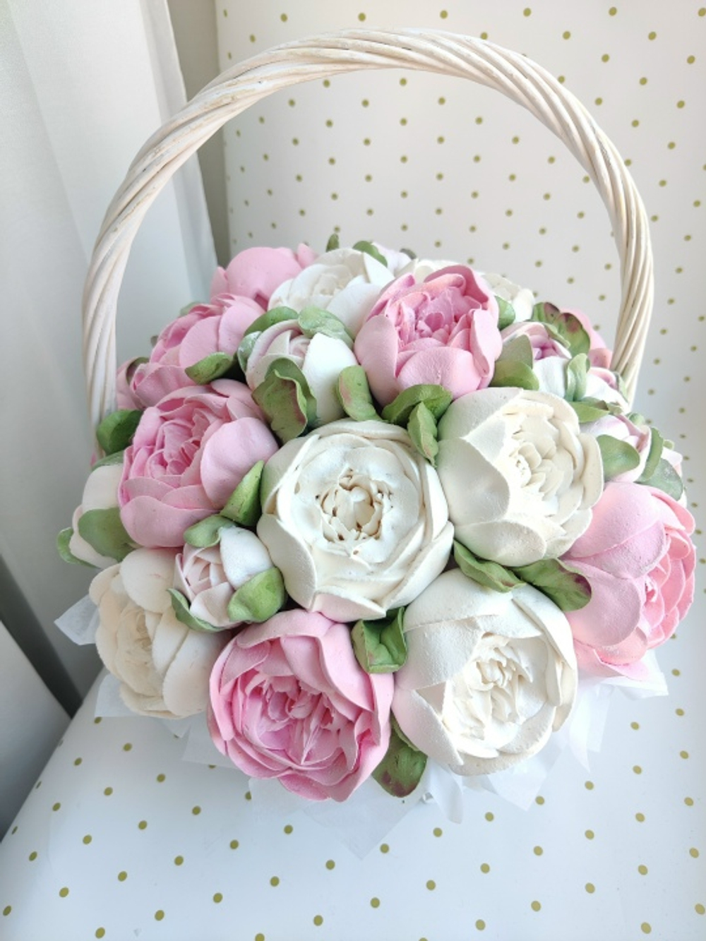 Корзина «Пионы» 27 см