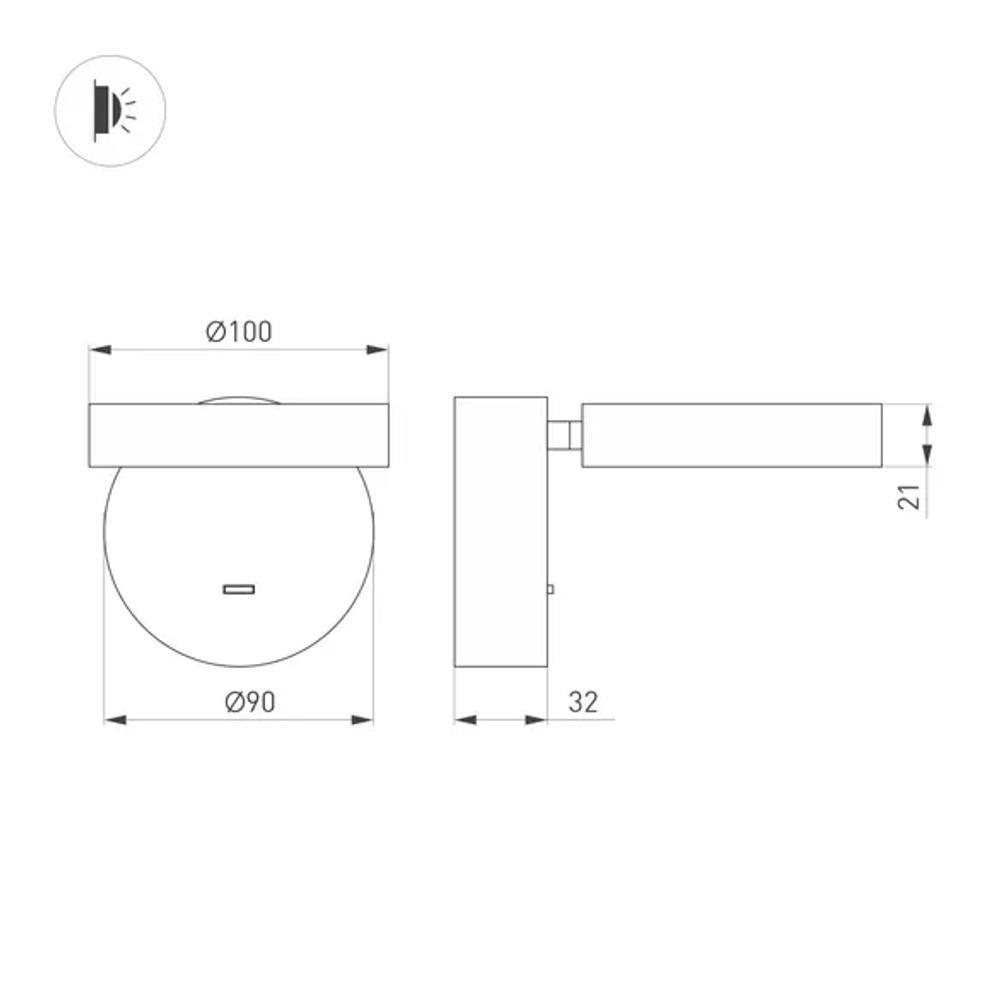 Светильник SP-MILADY-R90-6W Warm3000 (BK, 110 deg, 230V) (Arlight, IP20 Металл, 3 года) 048153