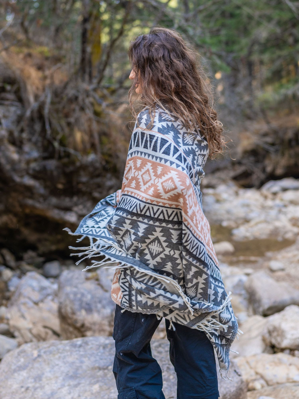 Шарф теплый с орнаментом Сканди