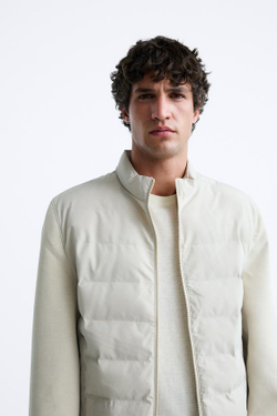 ZARA КУРТКА С ЛЕГКИМ НАПОЛНИТЕЛЕМ, ПЕСОЧНЫЙ