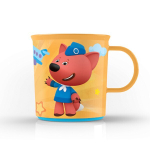 Кружка детская с декором "ми-ми-мишки" и нескользящим дном 200мл (оранжевый)