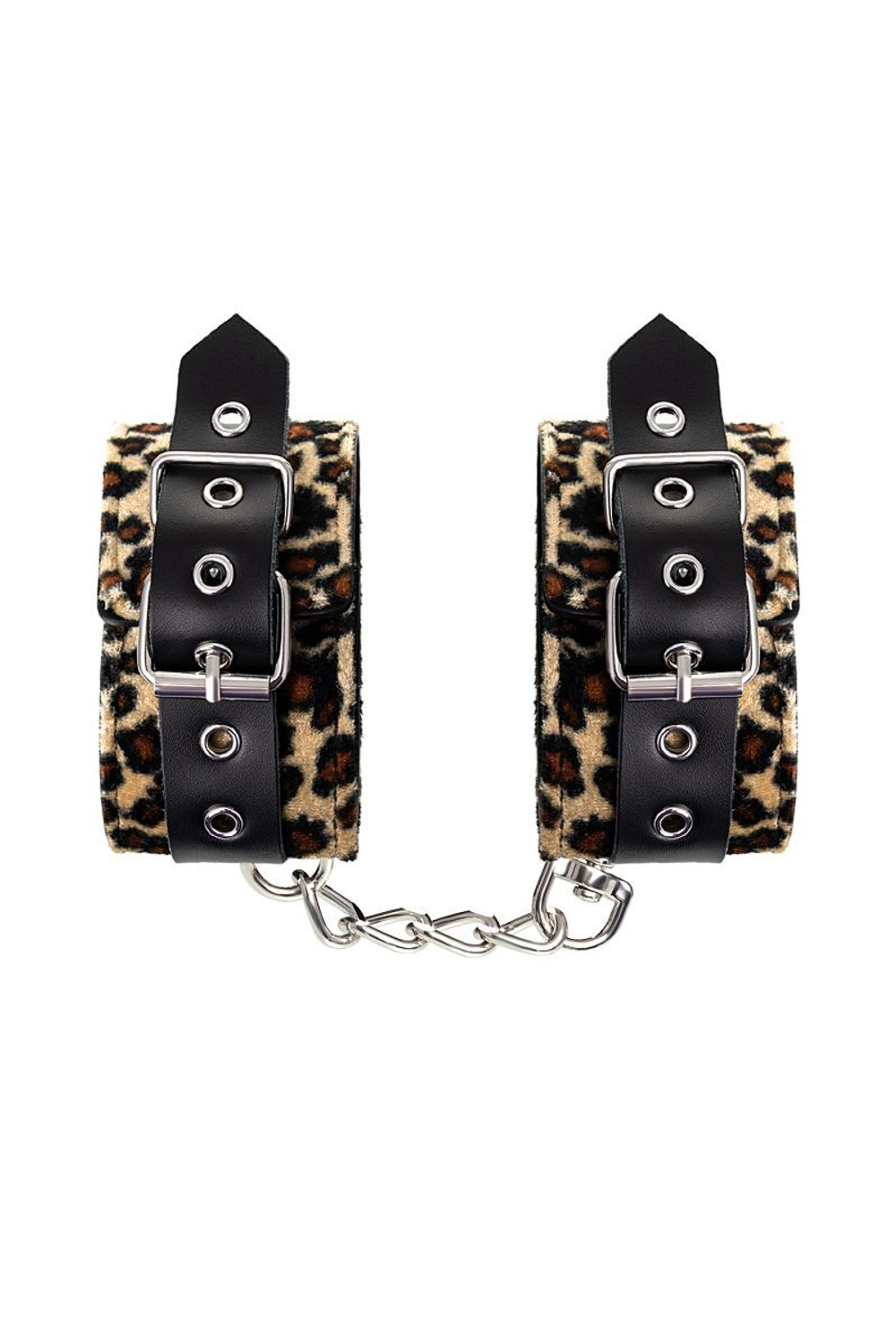 Оковы Anonymo с анималистическим принтом (Цвет: черный с леопардовым)