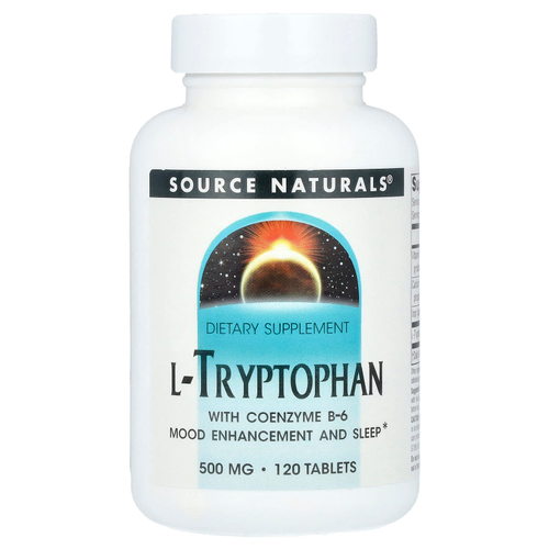 Source Naturals, L-триптофан с коэнзимом B-6, 120 таблеток