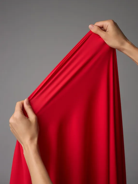 Микрофибра бельевая, эффект хлопка, Турция, красный