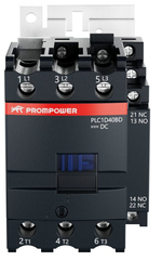Контактор Prompower PLC1D40BD серии Pulse, ток 40А, 3 полюса, доп контакт 1НО+1НЗ, катушка 24DC