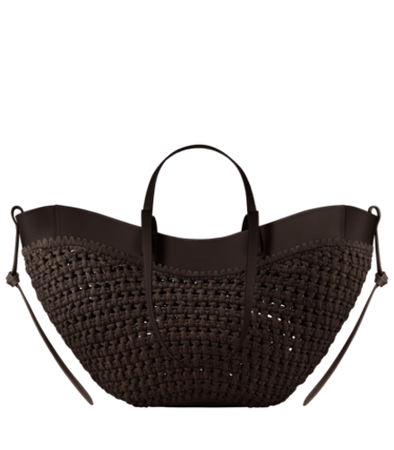 POLENE СУМКА CYME RAFFIA, ЦВЕТ ЧЕРНОГО ДЕРЕВА