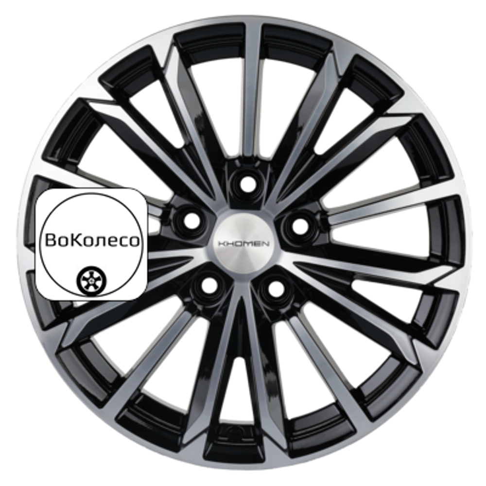 6,5x16/5x114,3 ET45 D67,1 KHW1611 (Huyndai/Mazda) Black-FP Khomen Wheels