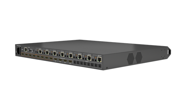 Wyrestorm MXV-0808-H2A-KIT - матричный коммутатор 8×8 4K60 HDBaseT с 8 приемниками в комплекте, 4K@60 (4:4:4) до 35м, FuLL HD до 70м, HDMI 2.0, HDCP 2.3, деэмбедирование аудио, EDID, LAN, RS-232, ИК, PoH