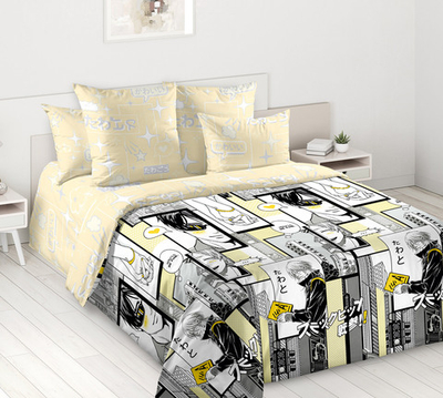 Постельное белье поплин 2 спальное Кавай 1