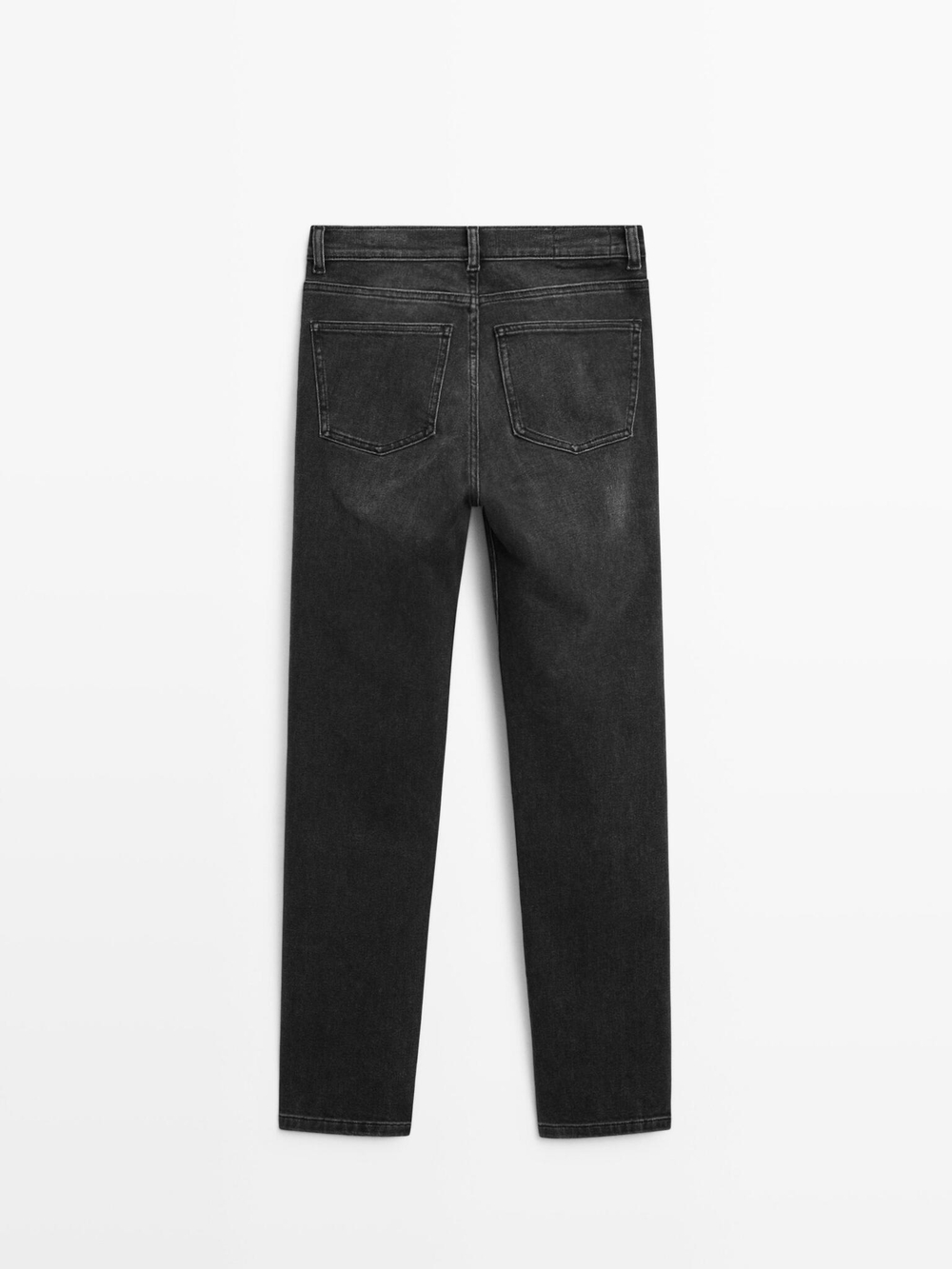 Massimo Dutti Джинсы прямого кроя со средней посадкой, черный