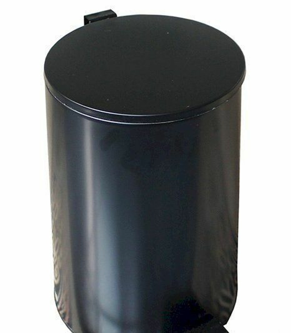 Ведро для мусора с педалью, 20 литров, оцинкованное, черное