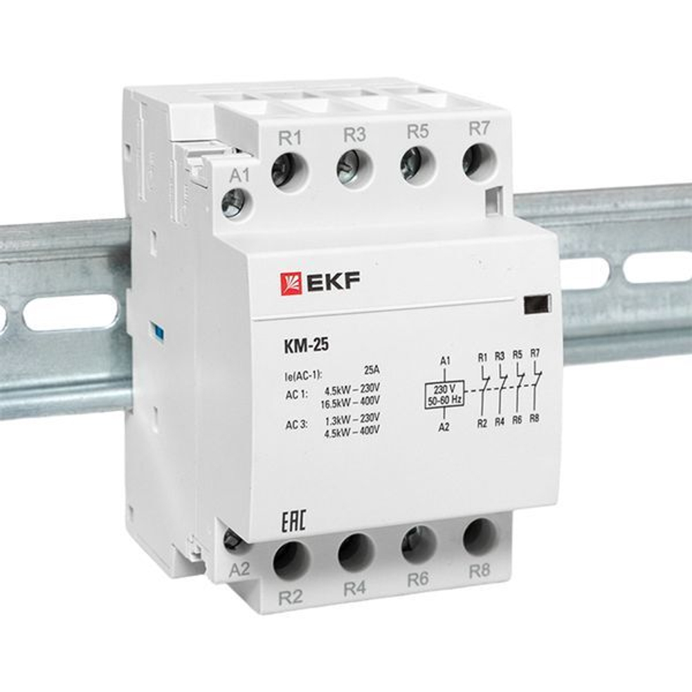 Контактор модульный КМ 25А 4NC (3 мод,) EKF PROxima