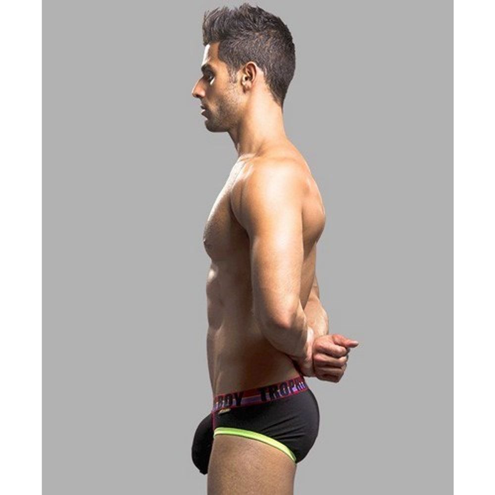 Мужские трусы брифы черные Andrew Christian Trophy Boy Push Briefs BLACK   AC7