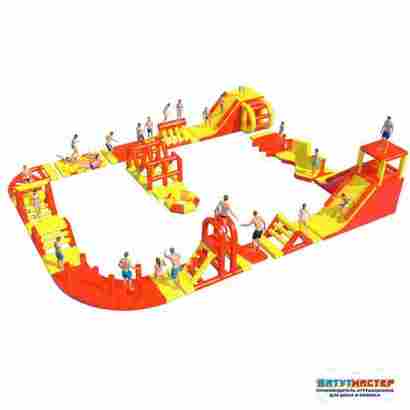 Надувной аквапарк на воде «Вулкан парк» 19х15х5 м