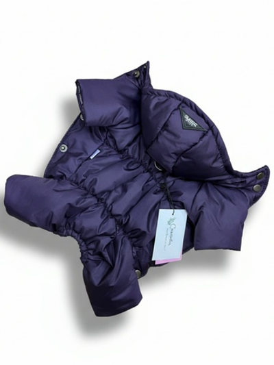 Зимний комбинезон для собак с капюшоном (девочка)