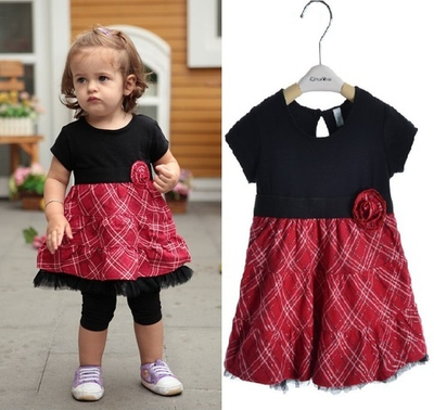 Платье детское с пышной юбкой и брюками