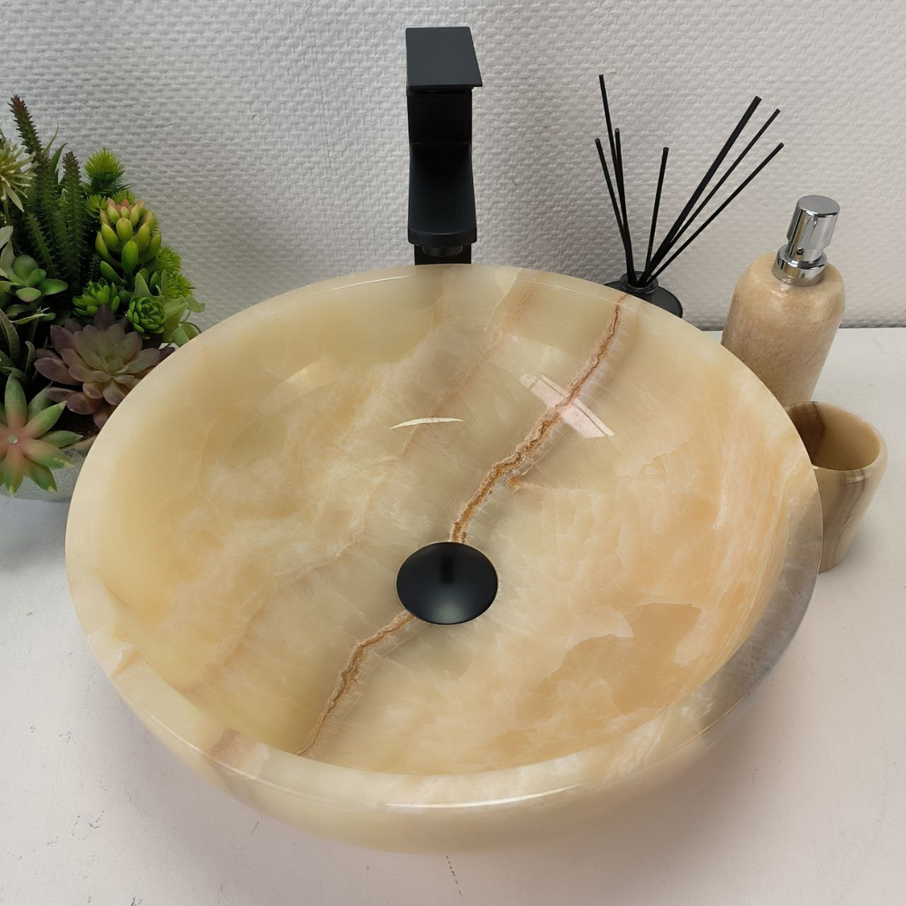 Раковина из оникса Bowl Yellow TinLip BO-62971 40*40*15 140