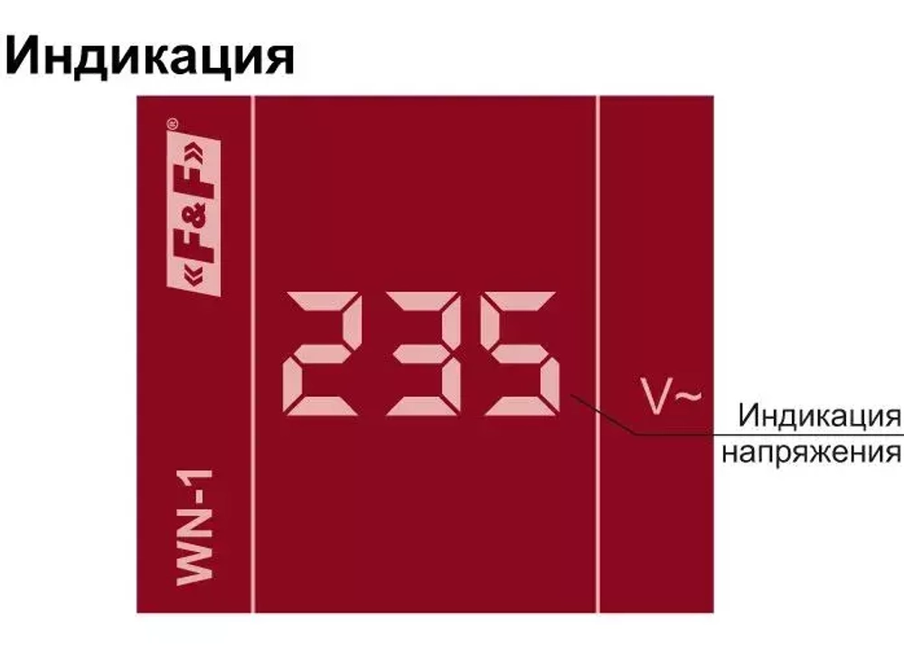 Указатель напряжения (вольтметр) WN-1 1-фазн. 20-450В F&F
