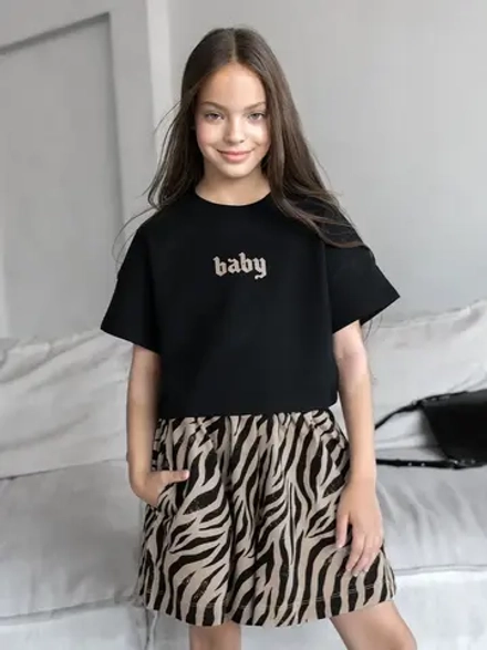 Летний костюм зебра для девочки