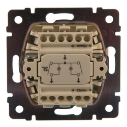 77 4328 Выключатель 2 клавишный с подсветкой слоновая кость 10 шт