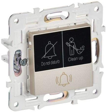 Кнопка звонка SKANDY 10А SK-V17Sh для отелей с индикацией шампань IEK SK-V14-2-10-K37