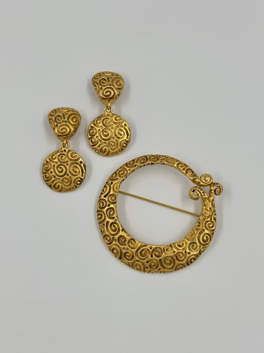 Комплект из клипс и броши Givenchy