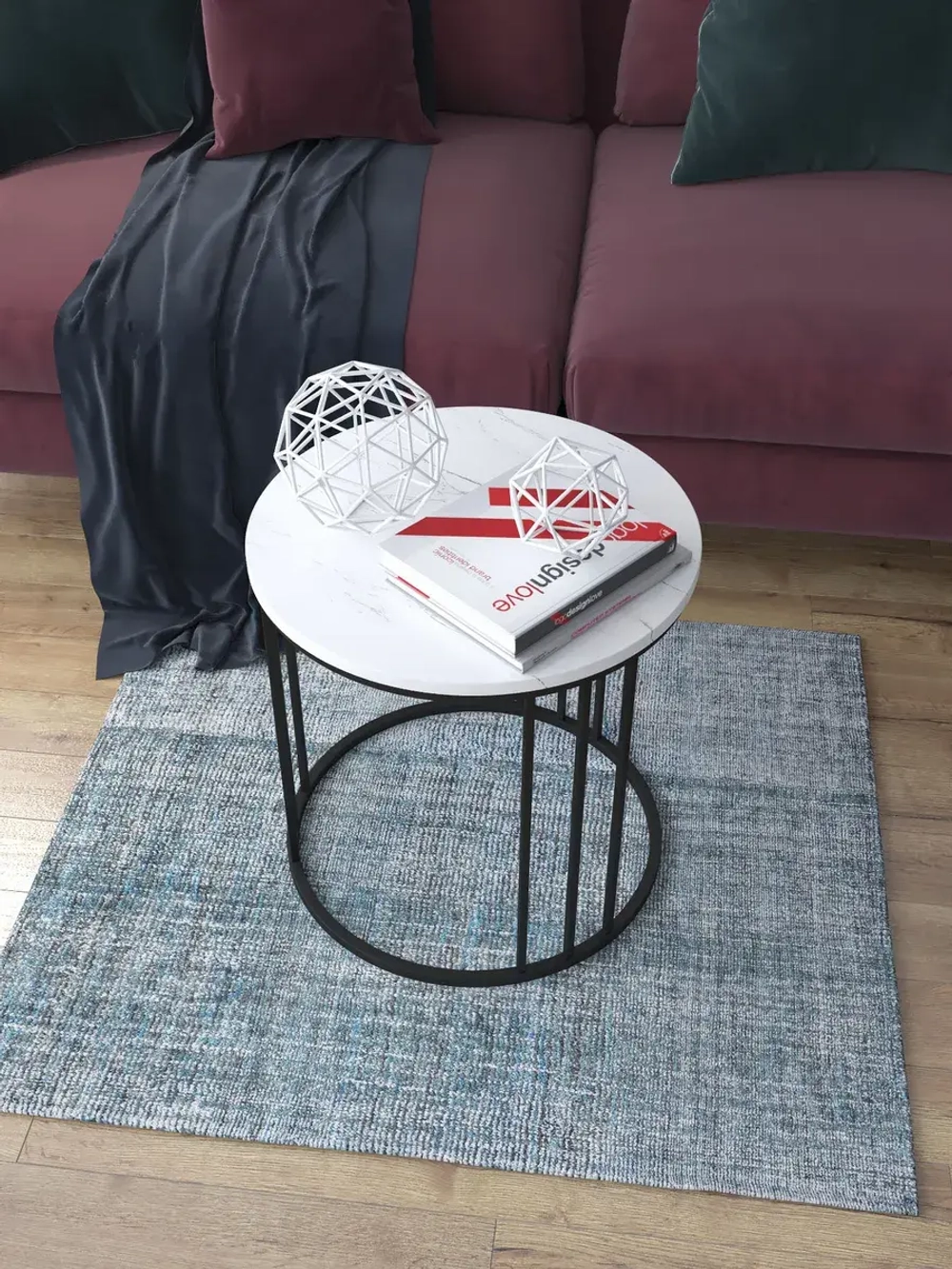 Журнальный стол Трио малый - ЧСБГ - МДФ в ПВХ