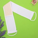 Мочалка для тела «ULTRAMARINE AGORA», комбинированная, цвет белый, 70*10см