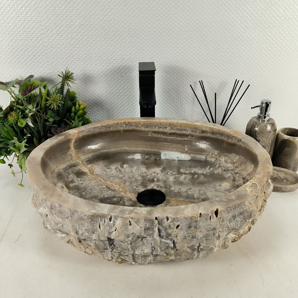 Раковина из оникса Erozy Grey EO-64610 52*42*15 0156