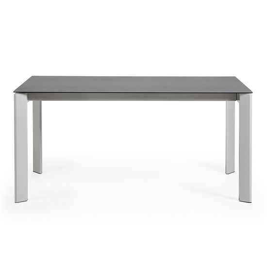 Стол Atta 160 (220) x90 серый керамический