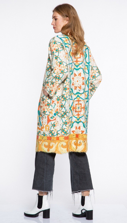 Кардиган "Скифский шик", по мотивам древнего войлочного ковра Пазырыкской культуры восточных скифов, более 2000 тыс. лет