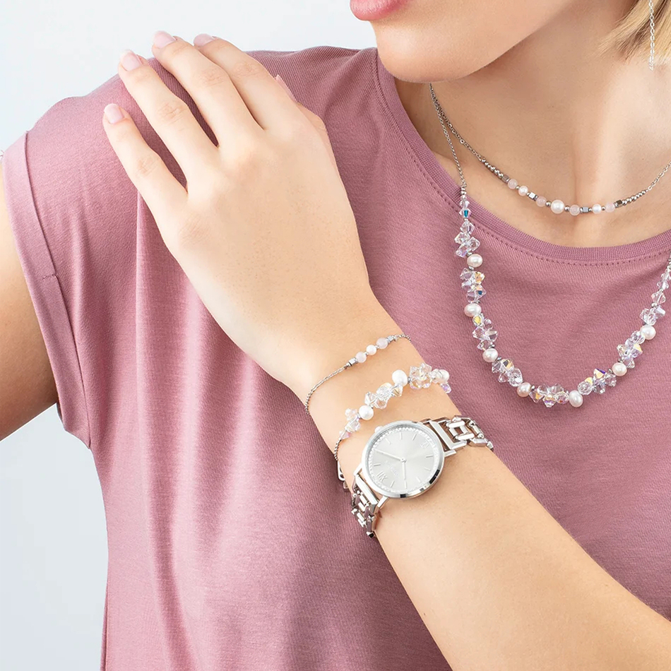 Браслет Coeur de Lion White-Silver 1124/30-1417