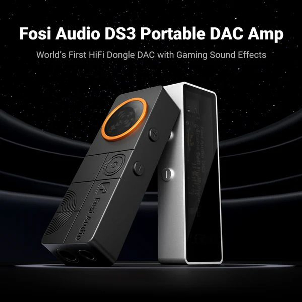 ЦАП/усилитель для наушников Fosi Audio DS3, цифро-аналоговый преобразователь, портативный, Obsidian, черный