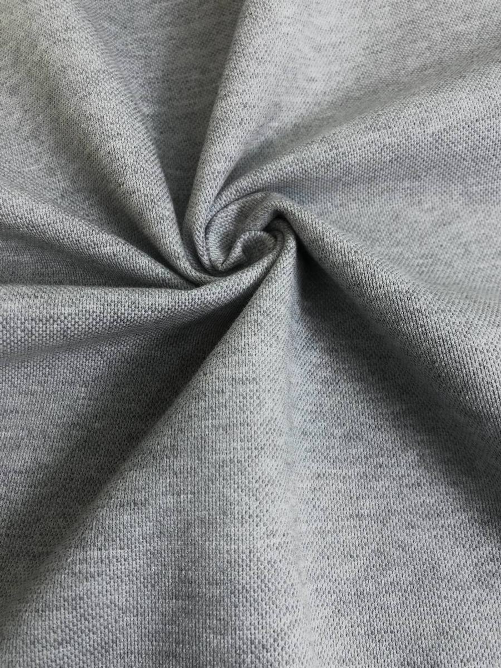 Трикотаж серый светлый меланж, хлопок NB