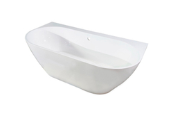 Ванна из литьевого мрамора Эстет Майами пристенная 170х85.5 белая, ФР-00010630