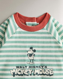 ZARA HOME ДЕТСКИЙ КОМБИНЕЗОН MICKEY MOUSE ©DISNEY, ЗЕЛЕНЫЙ