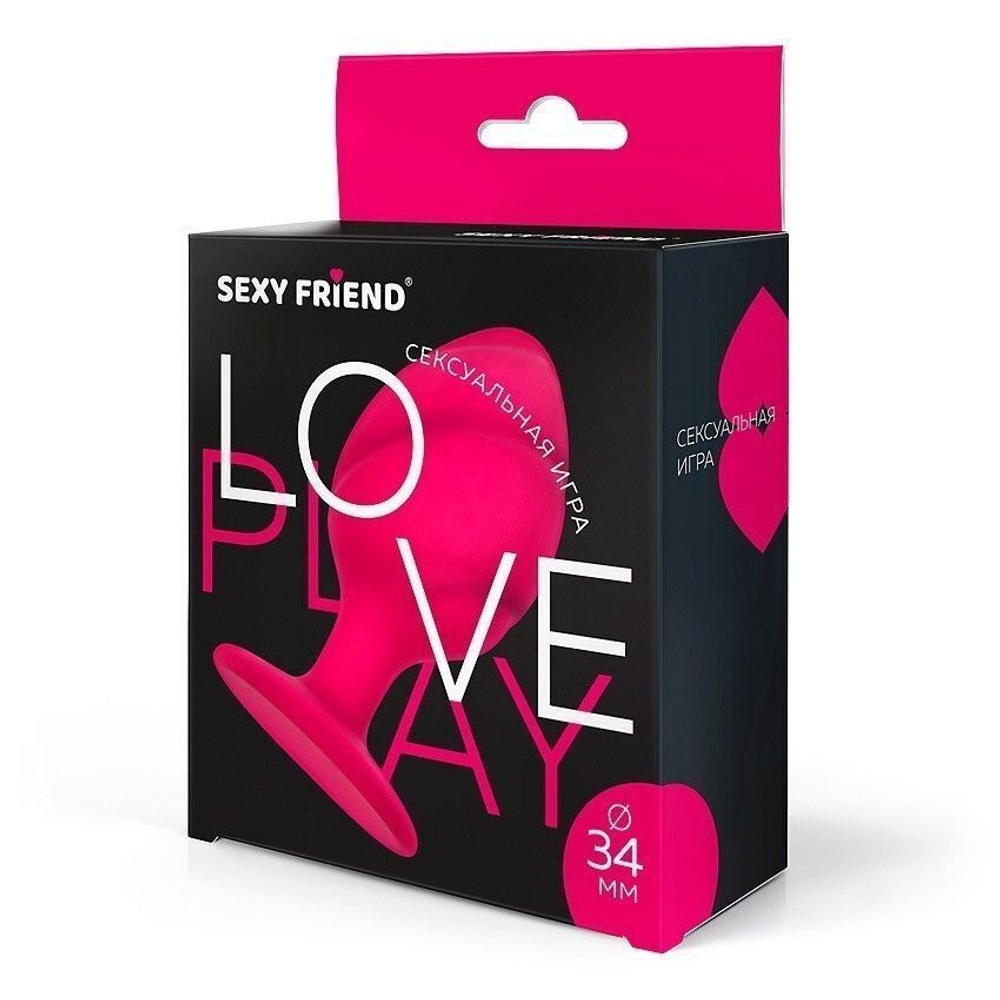 Ярко-розовая силиконовая анальная пробка - 7 см. (Цвет: ярко-розовый)