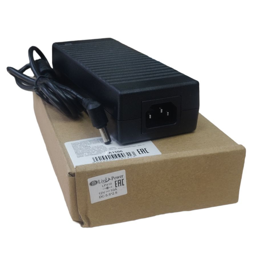 Блок питания LP410 12В, 10A адаптер 220 -12V/10A, шнур 1 м, штекер 5.5*2,5 мм
