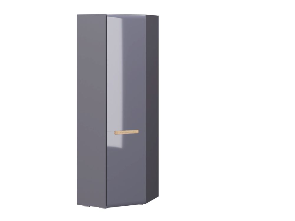 Коллекция Стокгольм Шкаф угловой (380) Серый Графит/Графит Глянец (Набор)