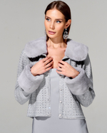 Кардиган с меховой отделкой "Стелла"