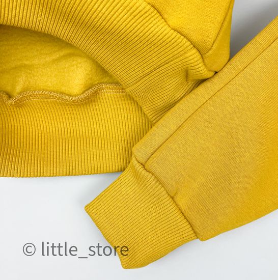 Комплект из футера с начесом "Simple" Горчица