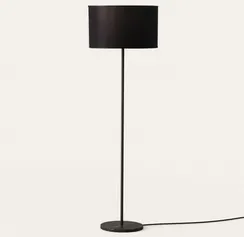 Торшер Hedra 140 см, черный, черный мрамор, черный абажур