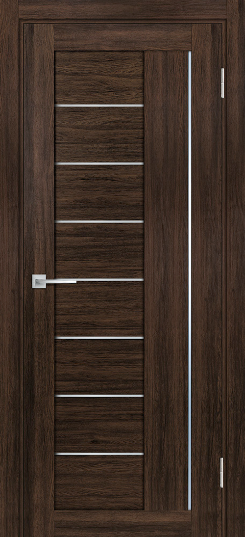 Дверь PSL-17 / Цвет Сан-ремо шоколад / белый сатинат / Двери PROFILO PORTE