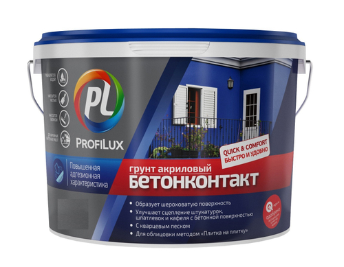 Грунт для внутренних и наружных работ Profilux Бетонконтакт