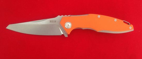 Складной нож MKM "RAUT" MKM/VP01 GB OR c клинком из стали Böhler M390 Microclean®, рукоять G10 / титан