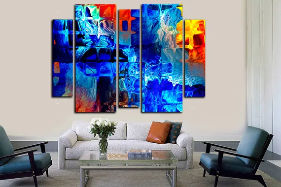 Модульная картина "Абстрактное стекло"