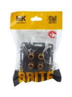 BRITE Аудиорозетка 4-местная РА10-БрГ графит IEK