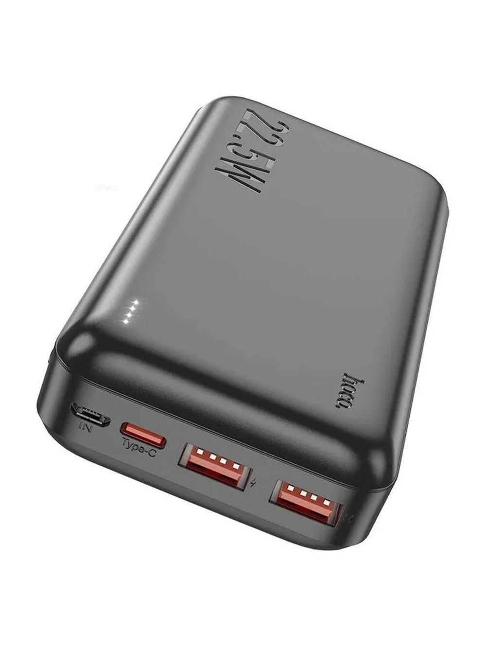 Внешний аккумулятор Hoco J101A 20000 mAh (22.5W, QC3.0, PD, 2USB, MicroUSB, Type-C) Черный