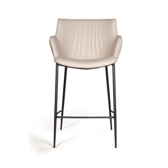 Стул полубарный Sofia, экокожа soft-touch, серый