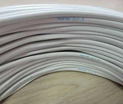 Провод ПУГНП 2х1,5 (50 м) ТУ. Кабель электрический ШВВП 2х1,5